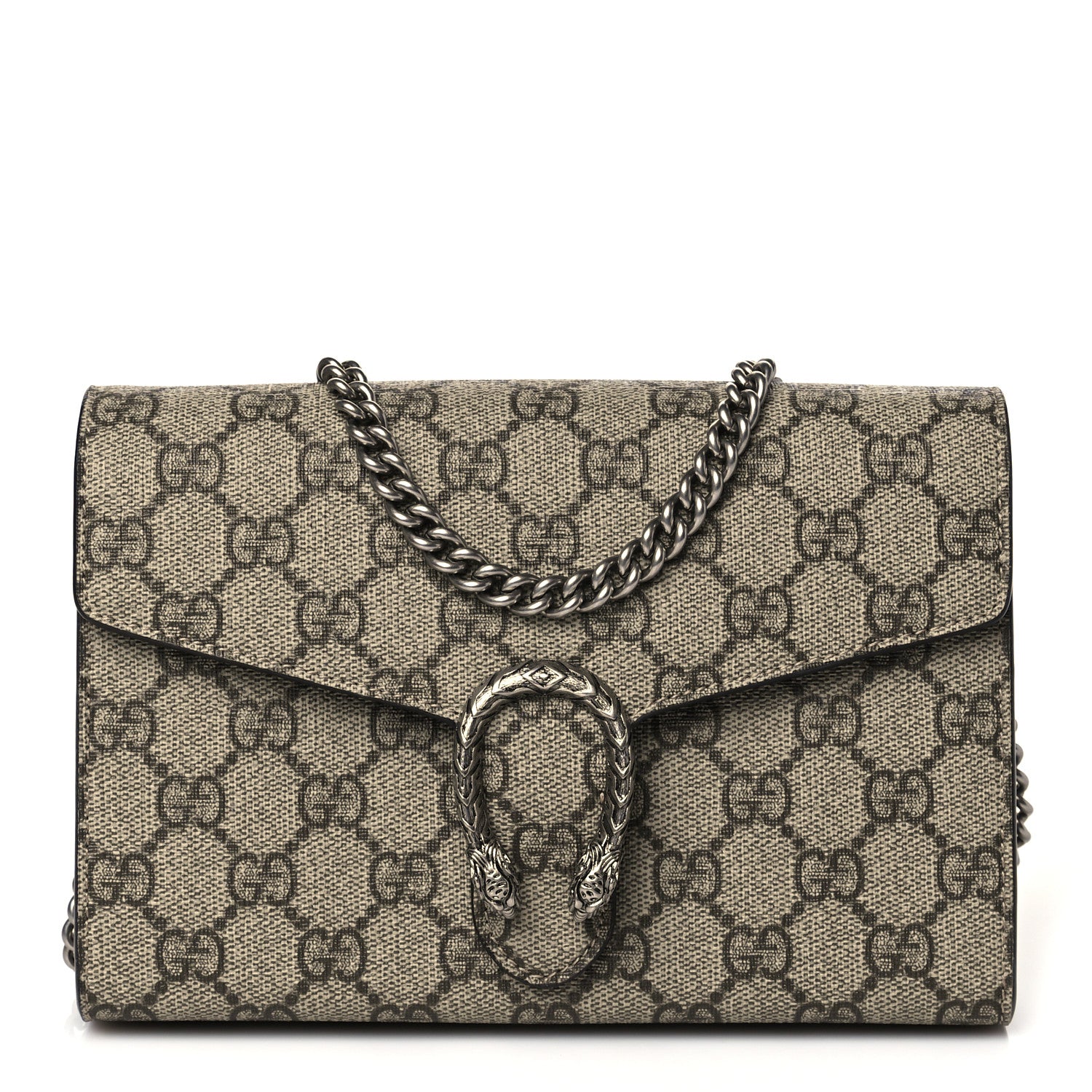 Gucci GG Supreme Monogram Mini Dionysus Chain Wallet Beige Taupe 1 of 10