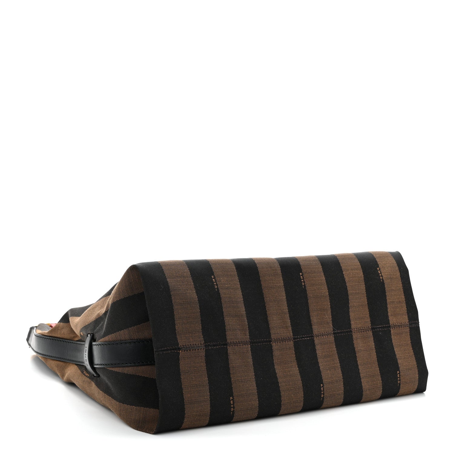 Fendi Pequin Cuoio Vegetale Medium Hobo Tobacco Rosso Black 4 of 10