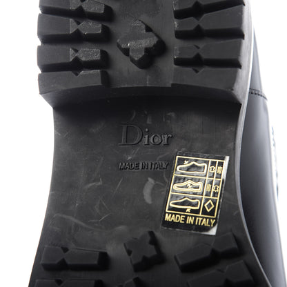 Christian Dior Calfskin Tartan D-Order Low Boot 38.5 Black Off White 8 of 9