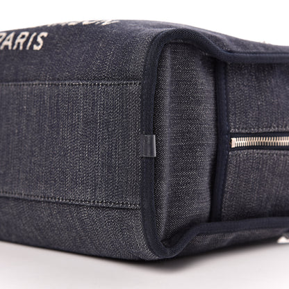 Chanel Denim Deauville Bowling Bag Dark Blue 12 of 12