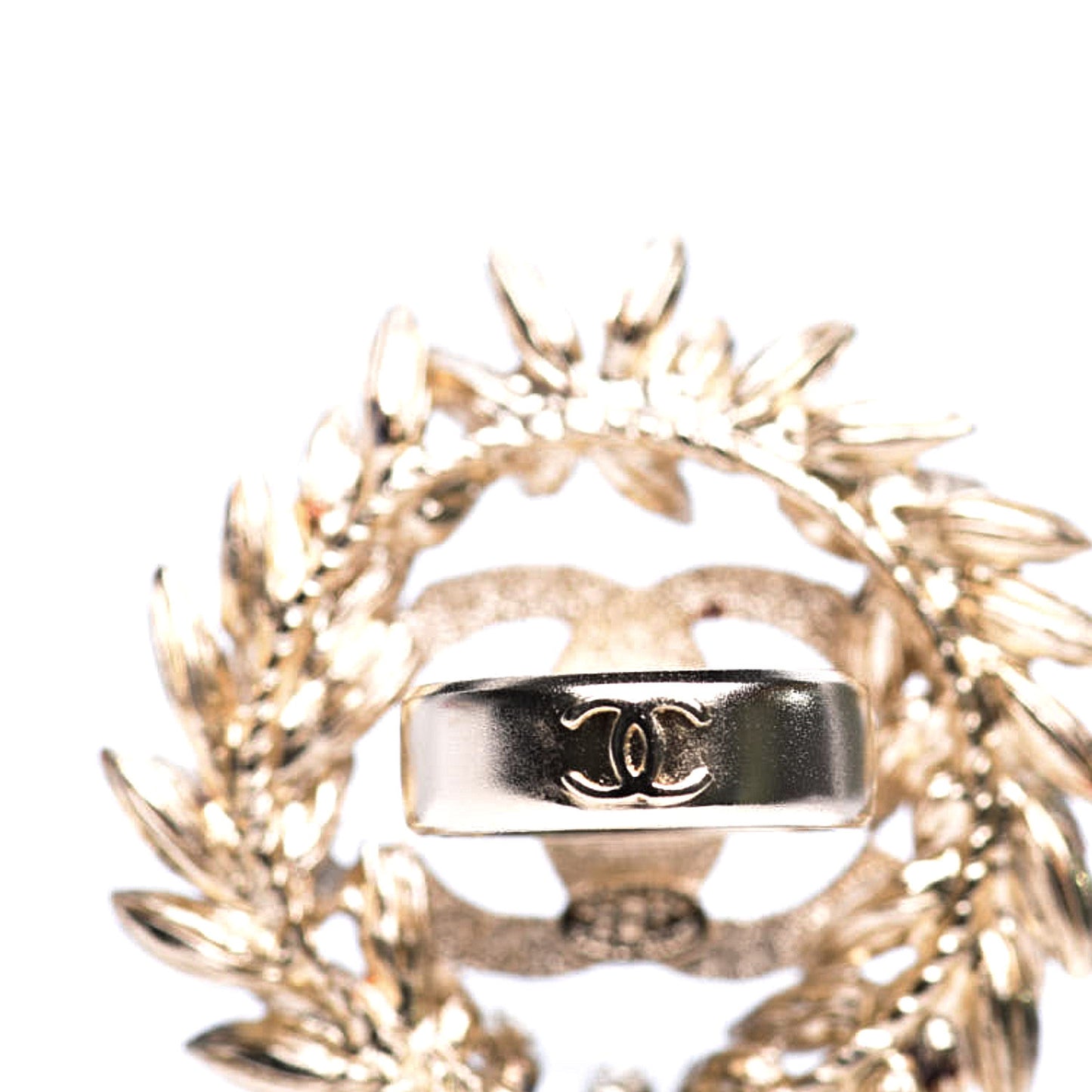 Crystal Wreath CC Ring 6.5 Gold