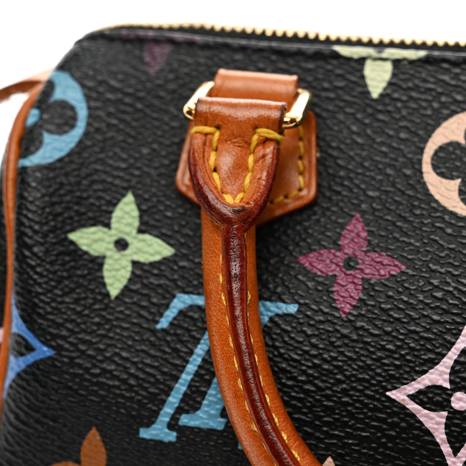 Louis Vuitton Monogram Multicolor Mini Sac HL Speedy Black 9 of 10