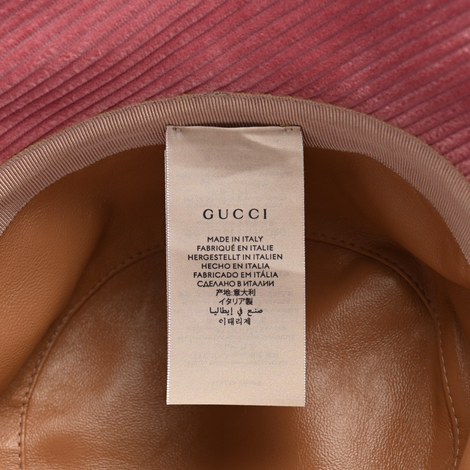 Gucci Lanzo Stretch Cord Azalea Calfskin Horsebit Bob Mulina Bucket Hat XL Lipstick Rose Blue 5 of 10