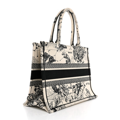Christian Dior Canvas Zodiac Toile De Jouy Embroidered Medium Book Tote Latte 3 of 12