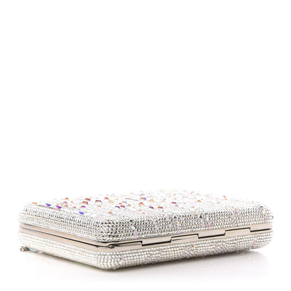Judith Leiber Crystal Embellished Slim Slide Minaudiere Clutch Silver 4 of 12