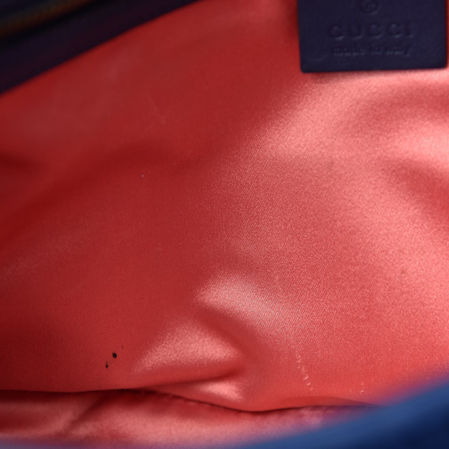 Velvet Matelasse Medium GG Marmont Shoulder Bag Cobalt Blue