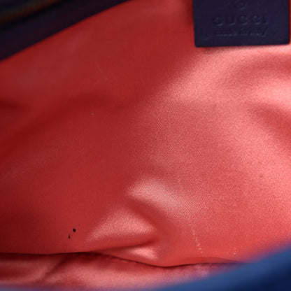 Gucci Velvet Matelasse Medium GG Marmont Shoulder Bag Cobalt Blue 8 of 17