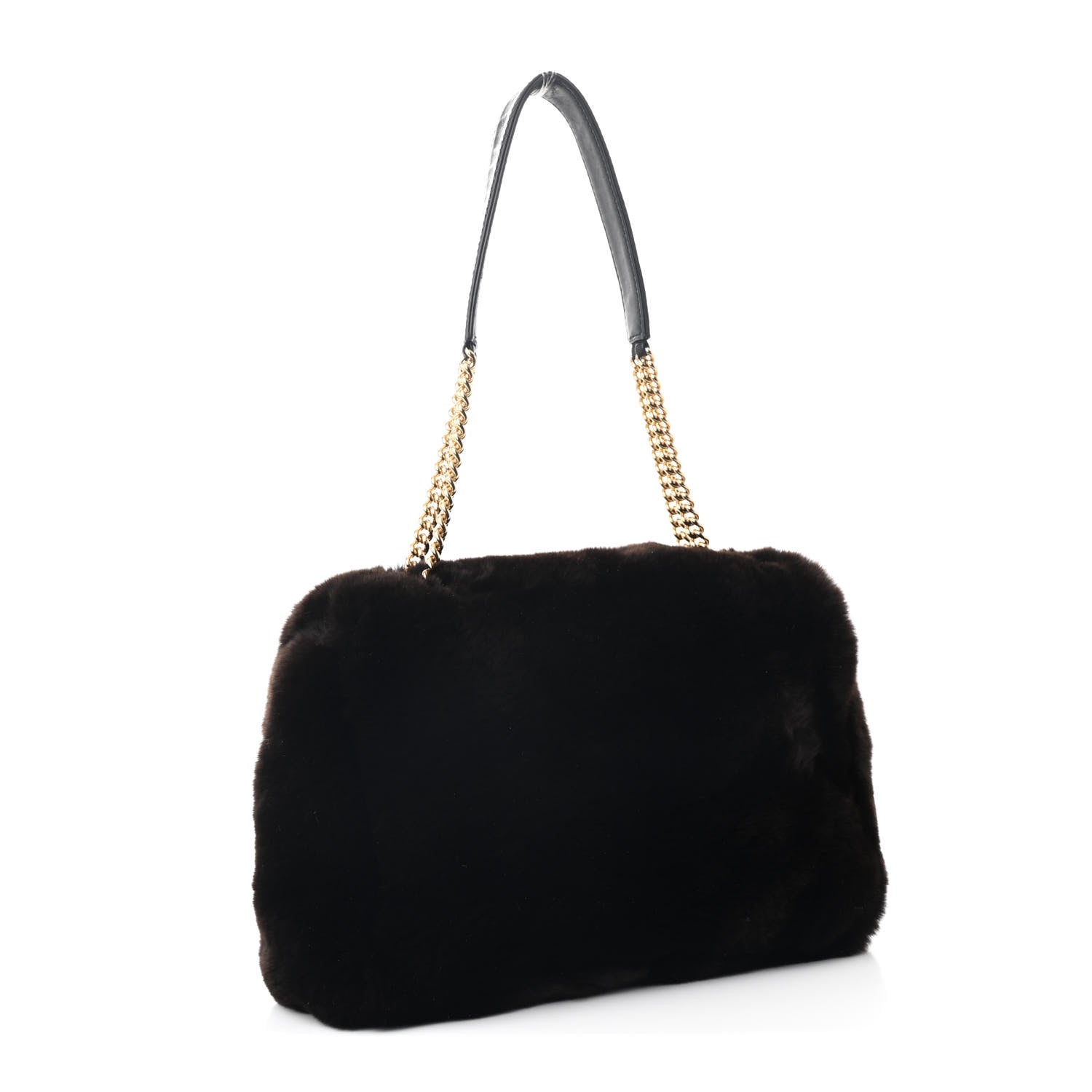 Chanel Rabbit Fur Flap Brown 3 of 10