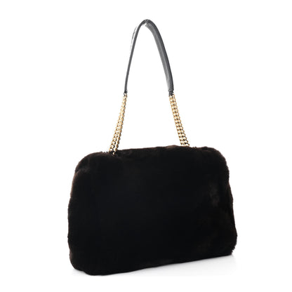Chanel Rabbit Fur Flap Brown 3 of 10