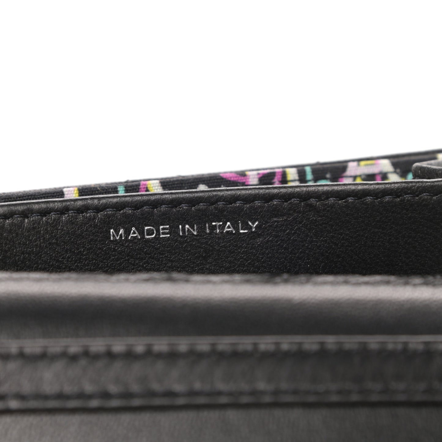 Lambskin Quilted Clutch With Chain Black