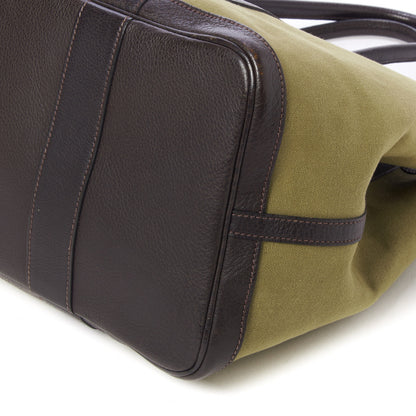 Hermes Buffle Skipper Toile Garden Party 36 MM Tote Olive 4 of 7