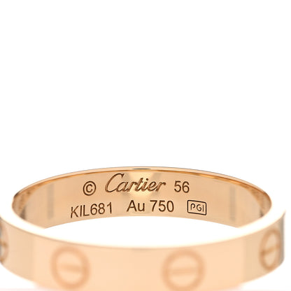 Cartier 18K Yellow Gold 3.5mm LOVE Wedding Band Ring 56 7.5 4 of 5