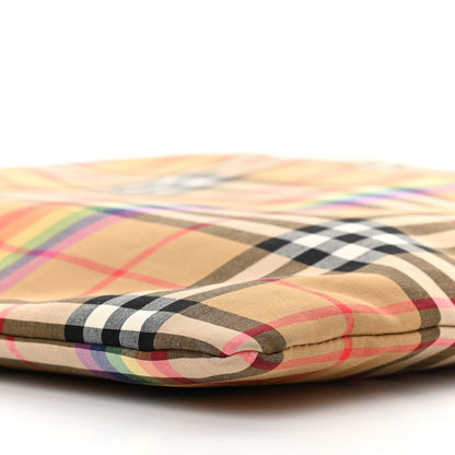 Burberry Vintage Rainbow Check Shopper Tote White 10 of 12