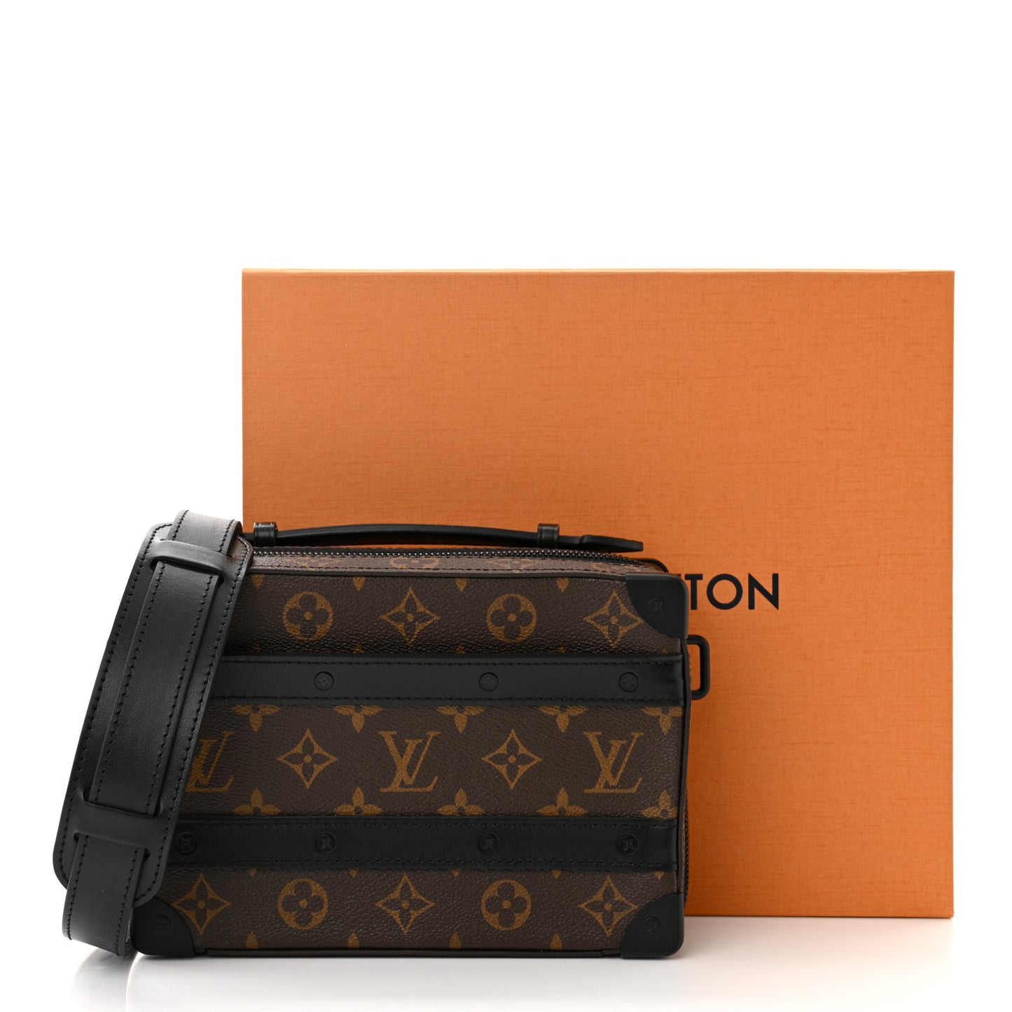 Monogram Macassar Handle Soft Trunk Black