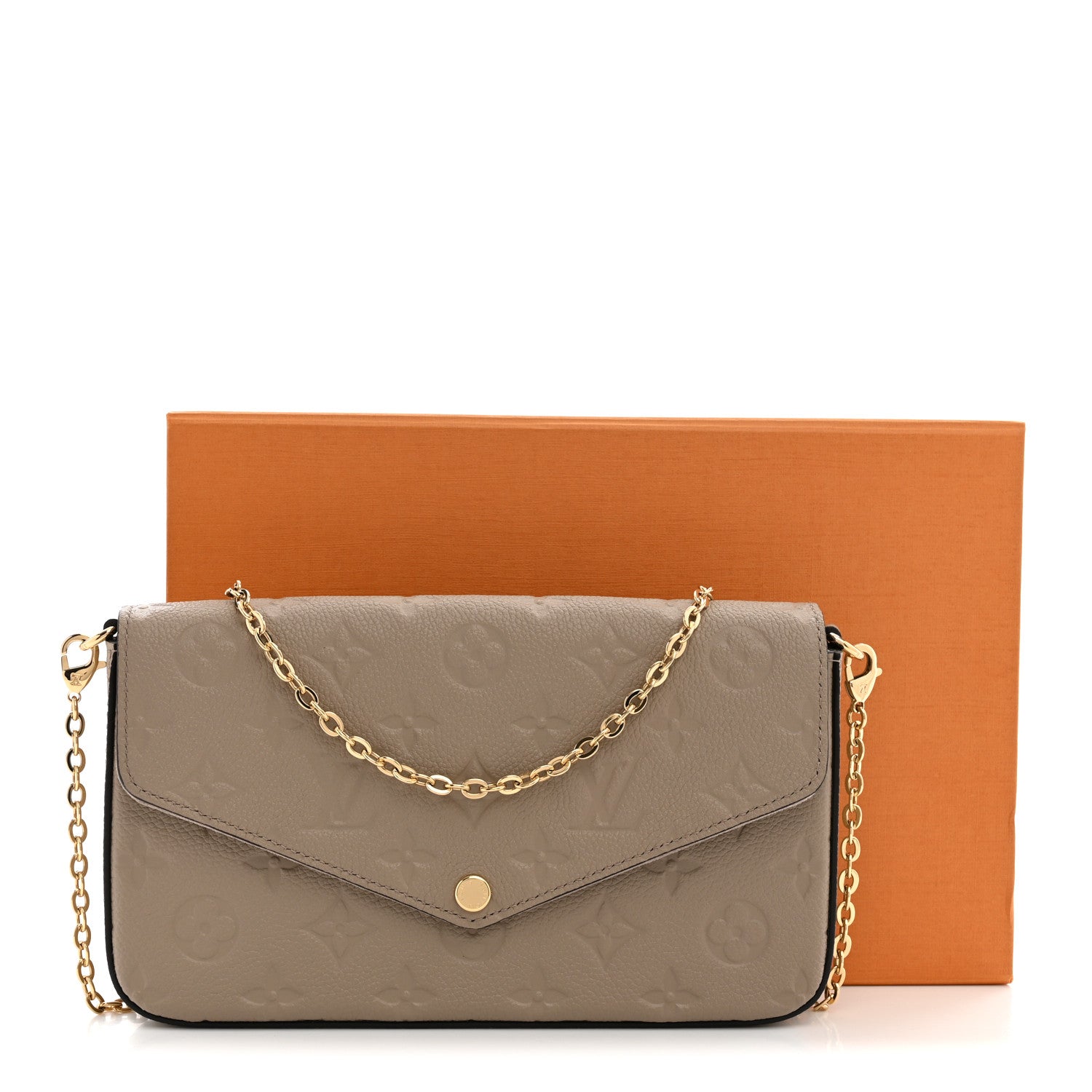 Louis Vuitton Empreinte Pochette Felicie Chain Wallet Tourterelle 12 of 12