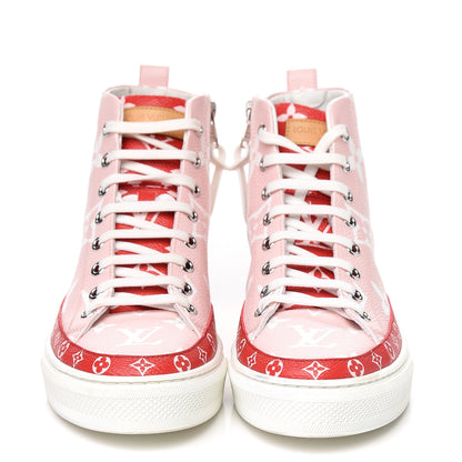 Louis Vuitton Monogram Giant Stellar Sneaker Boots 37 Rose Rouge 2 of 8