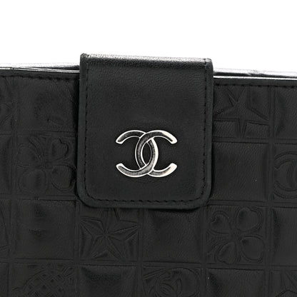 Chanel Calfskin Lucky Symbols Compact French Flap Wallet Black 10 of 12