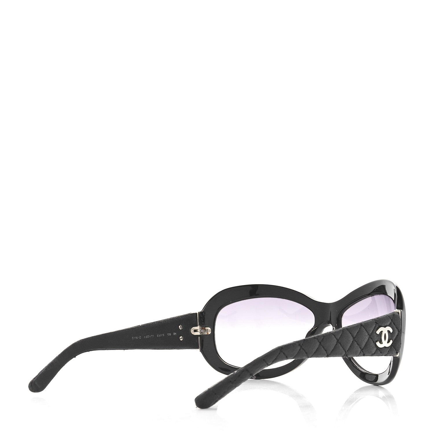 Chanel Lambskin Quilted CC Sunglasses 5116-Q Black 4 of 7