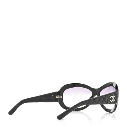 Chanel Lambskin Quilted CC Sunglasses 5116-Q Black 4 of 7