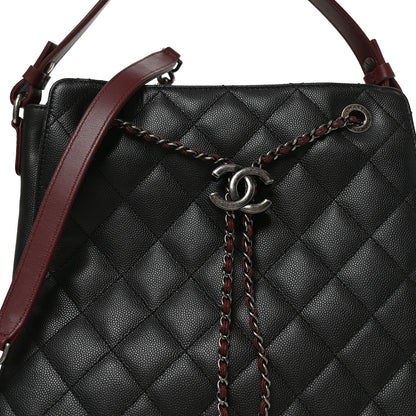 Chanel Caviar Quilted Medium CC Bucket Bag Black 8 of 10