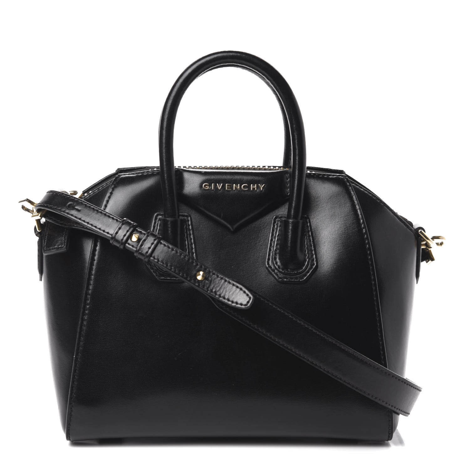 Givenchy Shiny Lord Calfskin Mini Antigona Black 1 of 10