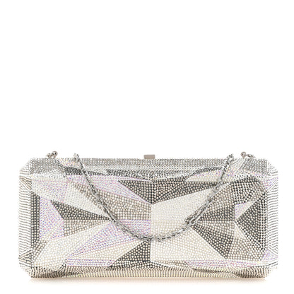 Judith Leiber Swarovski Crystal Slim Clutch Silver Multicolor 1 of 12