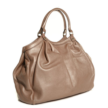 Gucci Metallic Calfskin Large Sukey Tote Antique Rose 3 of 7