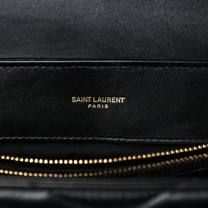 Saint Laurent Calfskin Y Quilted Monogram Large Loulou Chain Satchel Black 6 of 23