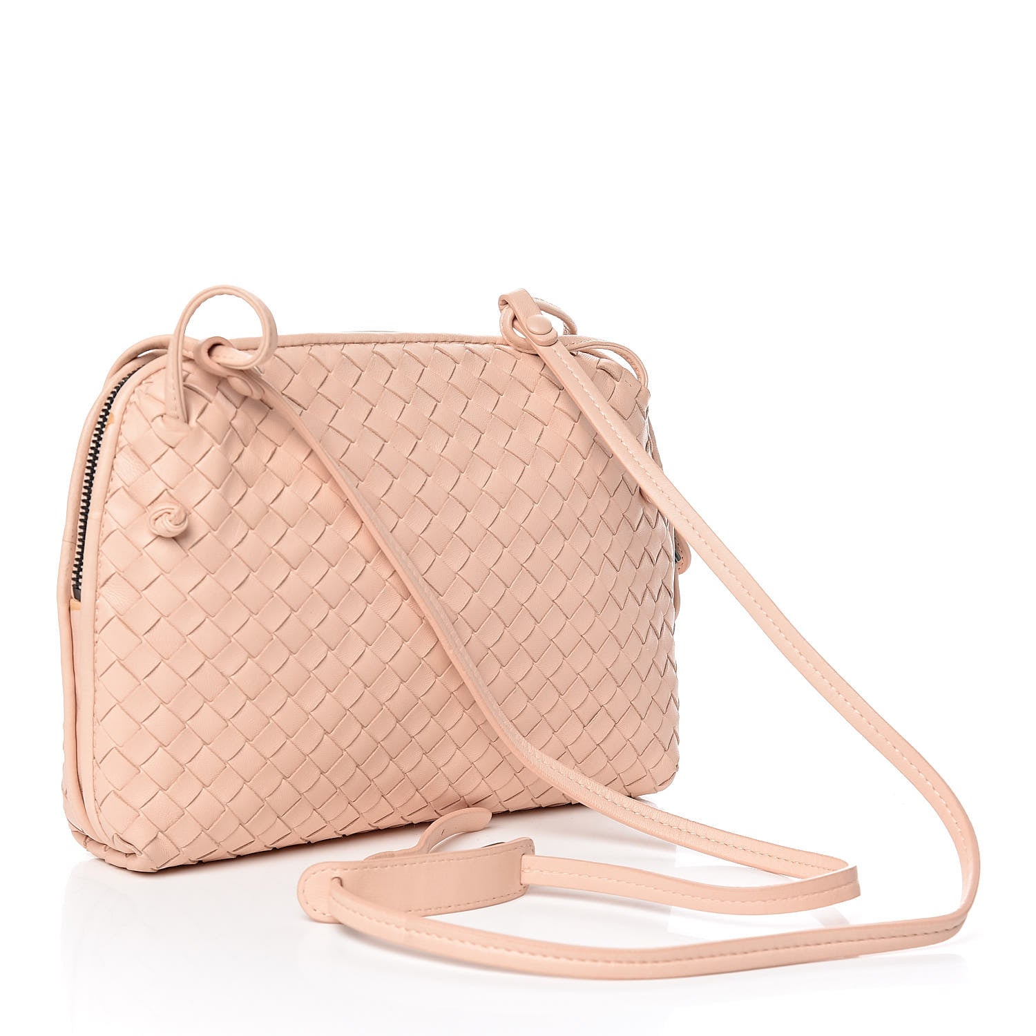 Bottega Veneta Nappa Intrecciato Nodini Crossbody Messenger Flamingo 3 of 11