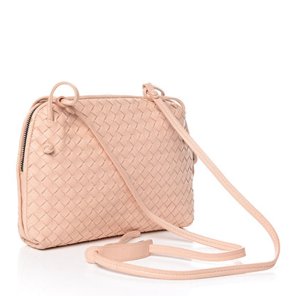 Bottega Veneta Nappa Intrecciato Nodini Crossbody Messenger Flamingo 3 of 11