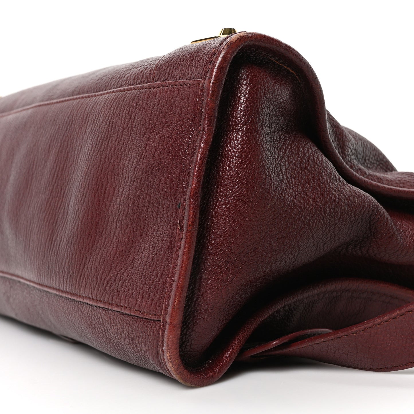 Chevre Gold Metallic Edge Hardware City Bordeaux