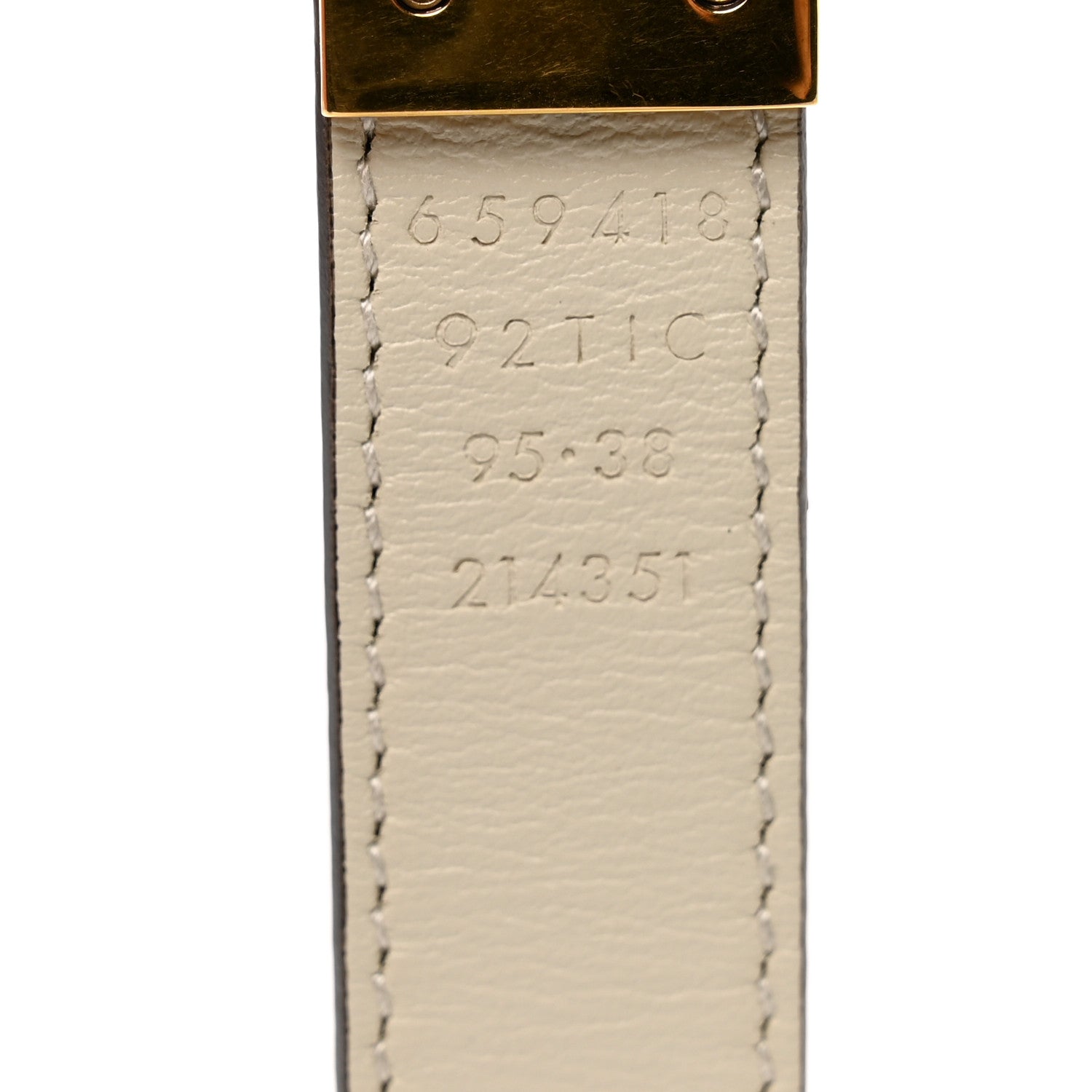 Gucci Calfskin GG Supreme Monogram Double G Reversible 20mm Belt 95 38 Beige Mystic White 1 of 6