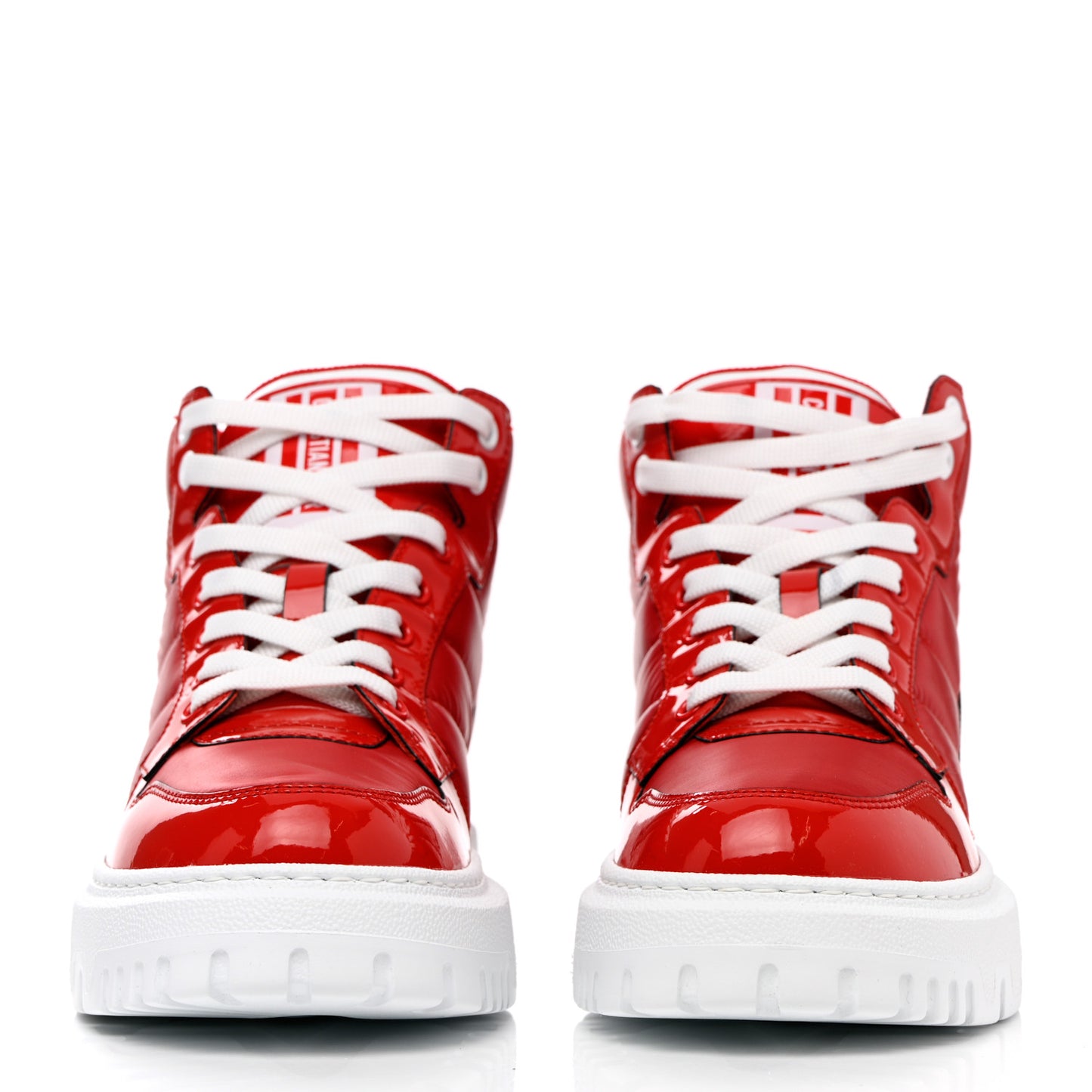 Nylon Fabric Womens D-Player High Top Sneakers 36.5 Red