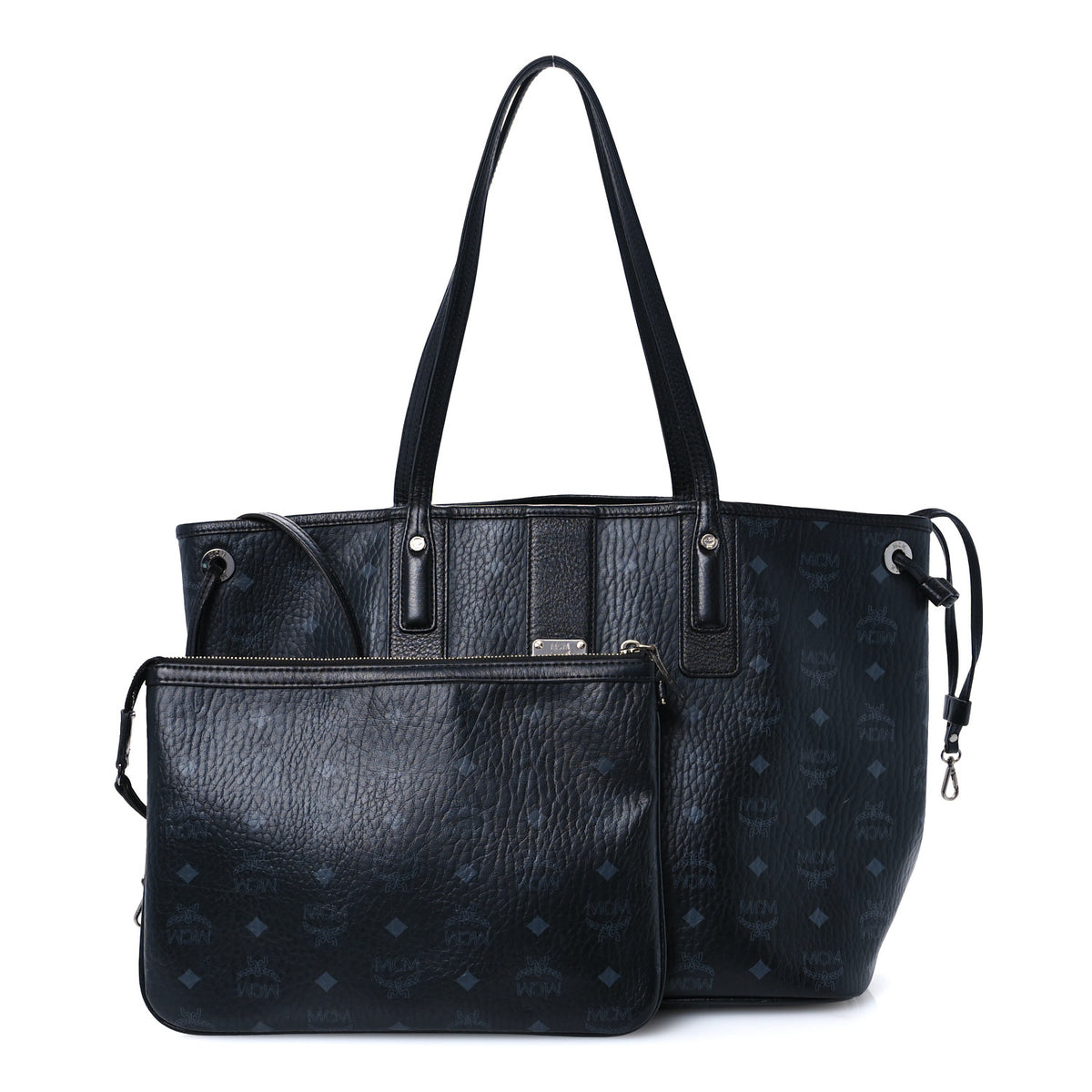 Visetos Medium Liz Reversible Shopper Tote Black