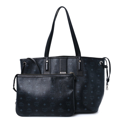 MCM Visetos Medium Liz Reversible Shopper Tote Black 2 of 21