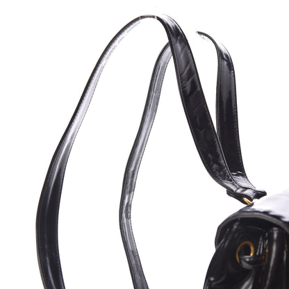 Chanel Vinyl CC Drawstring Backpack Black 11 of 13
