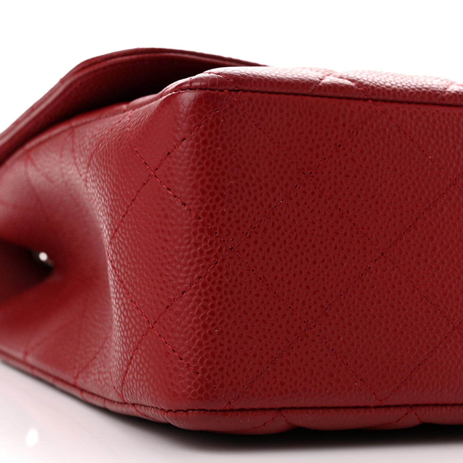 Chanel Caviar Quilted Jumbo Single Flap Dark Red 9 of 14
