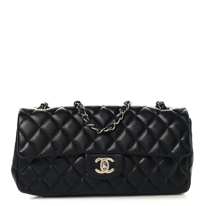 Chanel Lambskin Quilted East West Flap Black 1 of 10