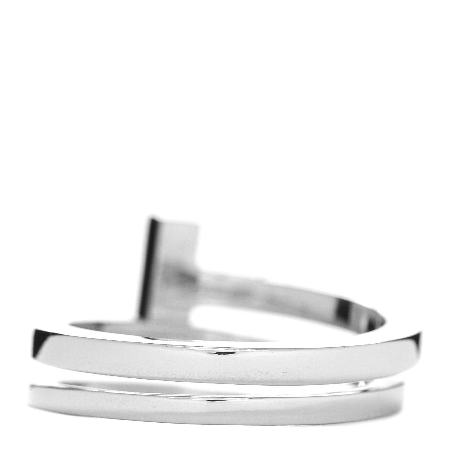 Tiffany 18K White Gold Diamond T Wrap Ring 57 8 3 of 5
