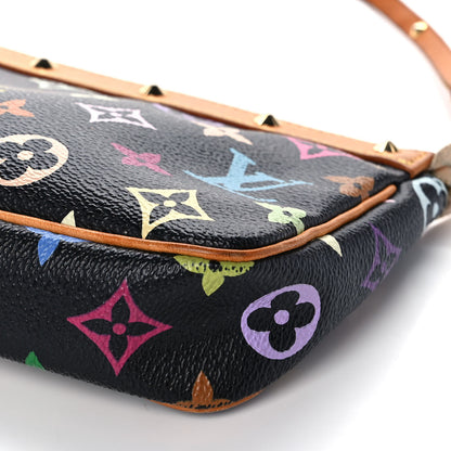 Louis Vuitton Monogram Multicolor Pochette Accessories Black 10 of 10