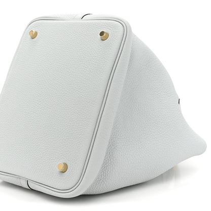 Hermes Taurillon Clemence Picotin Lock 22 MM Bleu Pale 8 of 10