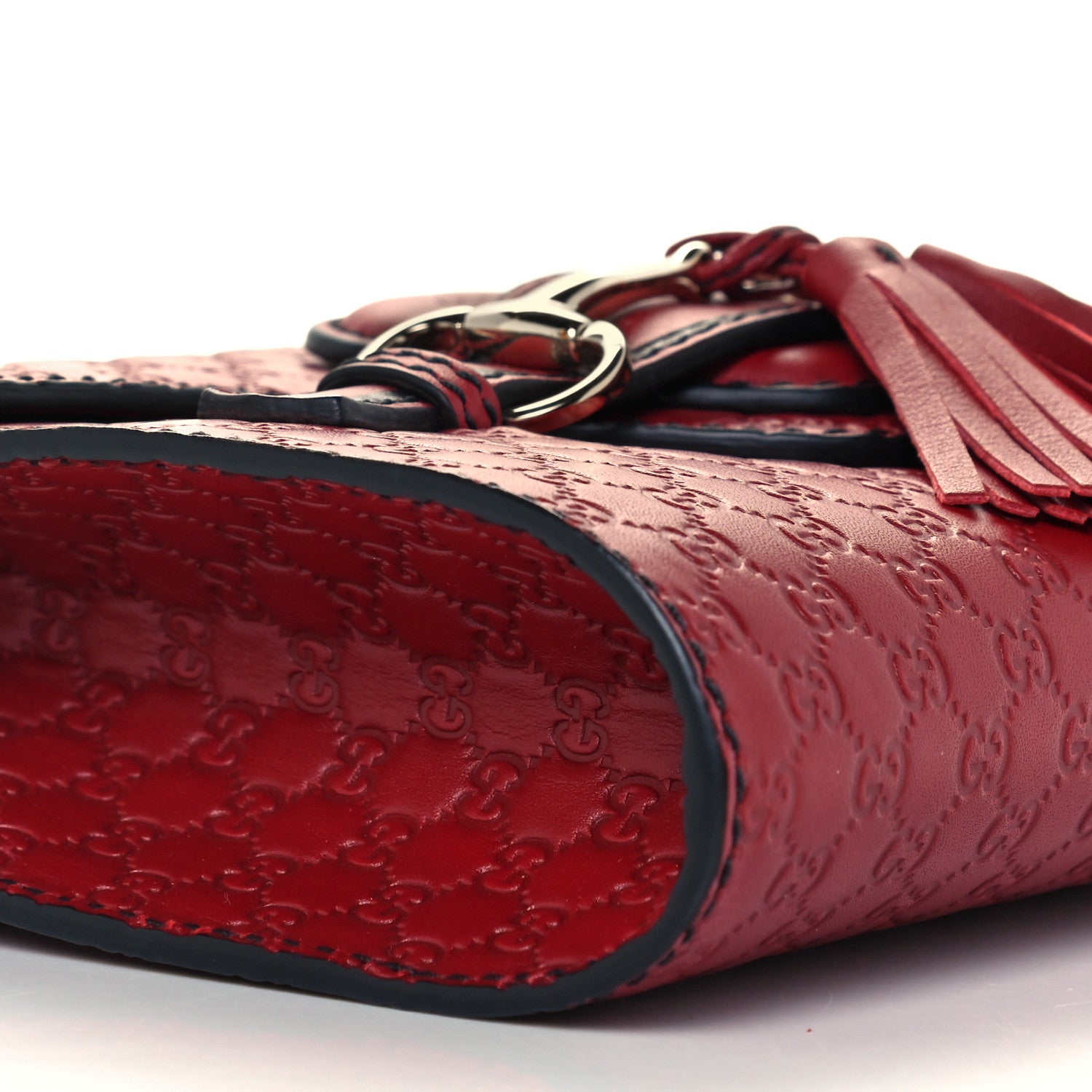 Gucci Soft Microguccissima Mini Emily Chain Shoulder Bag Rosso 10 of 11