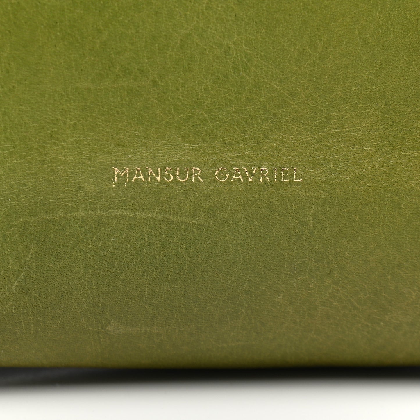 Vegetable Tanned Calfskin Mini Bucket Bag Verde Raw