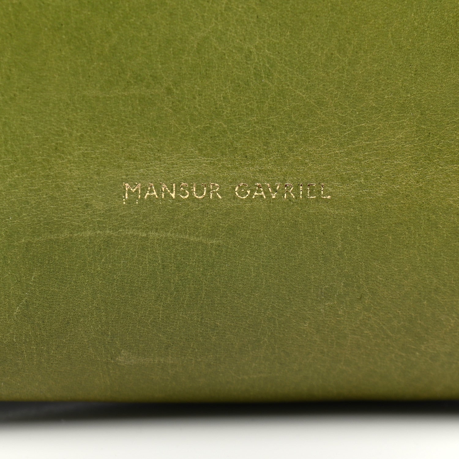 Mansur Gavriel Vegetable Tanned Calfskin Mini Bucket Bag Verde Raw 9 of 22
