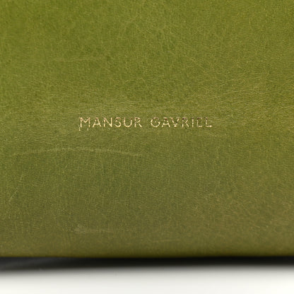 Mansur Gavriel Vegetable Tanned Calfskin Mini Bucket Bag Verde Raw 9 of 22