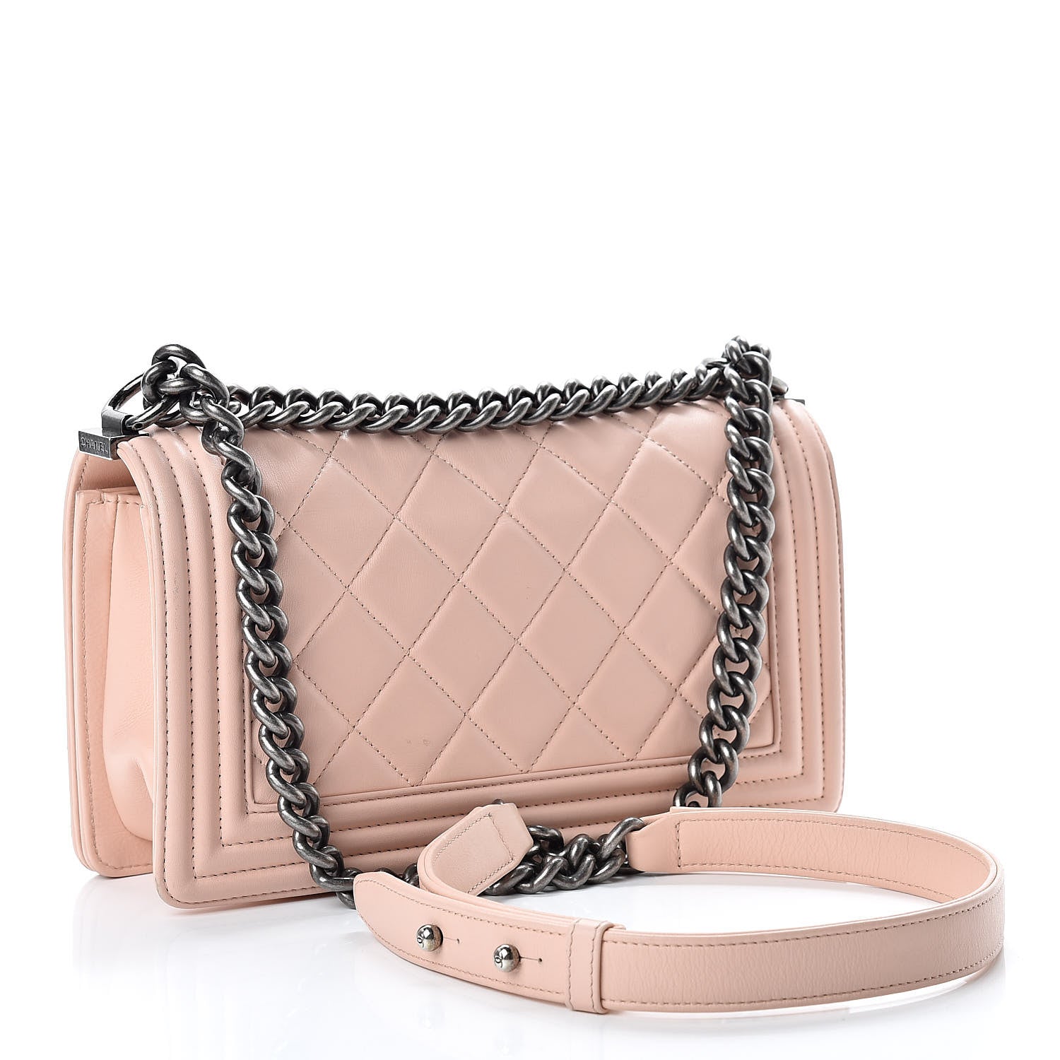 Chanel Lambskin Quilted Small Boy Flap Light Pink 3 of 13