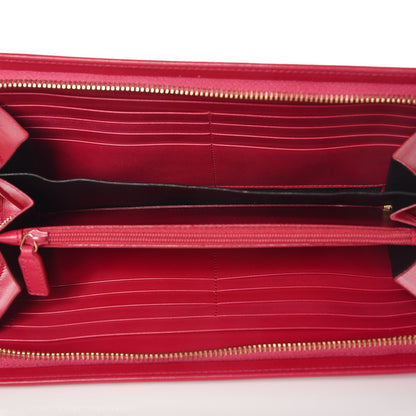 Saint Laurent Calfskin Classic Zip Around Wallet Fuchsia 5 of 8