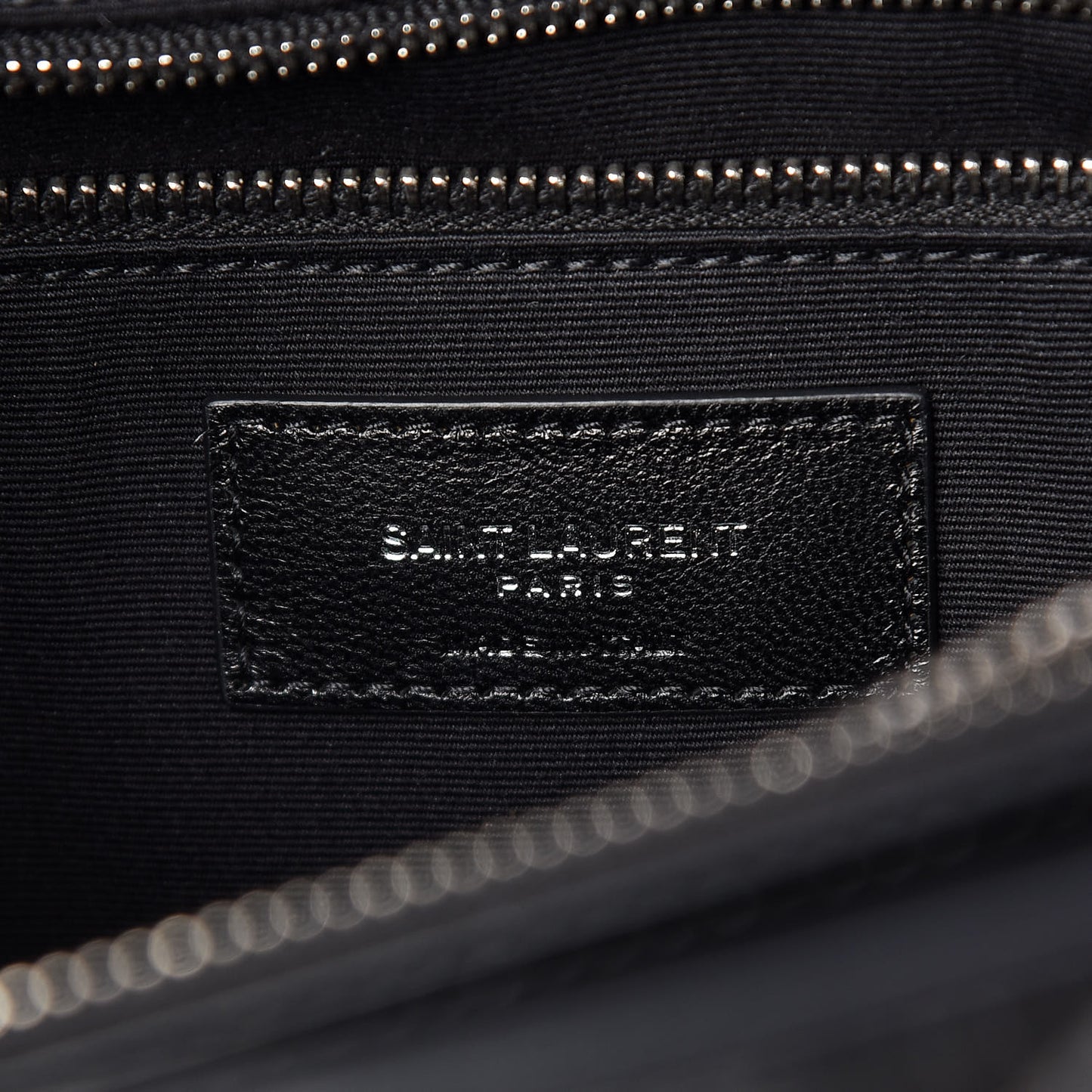 Calfskin Y Quilted Monogram Medium Loulou Chain Satchel Black