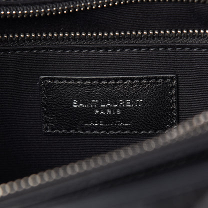 Saint Laurent Calfskin Y Quilted Monogram Medium Loulou Chain Satchel Black 6 of 9