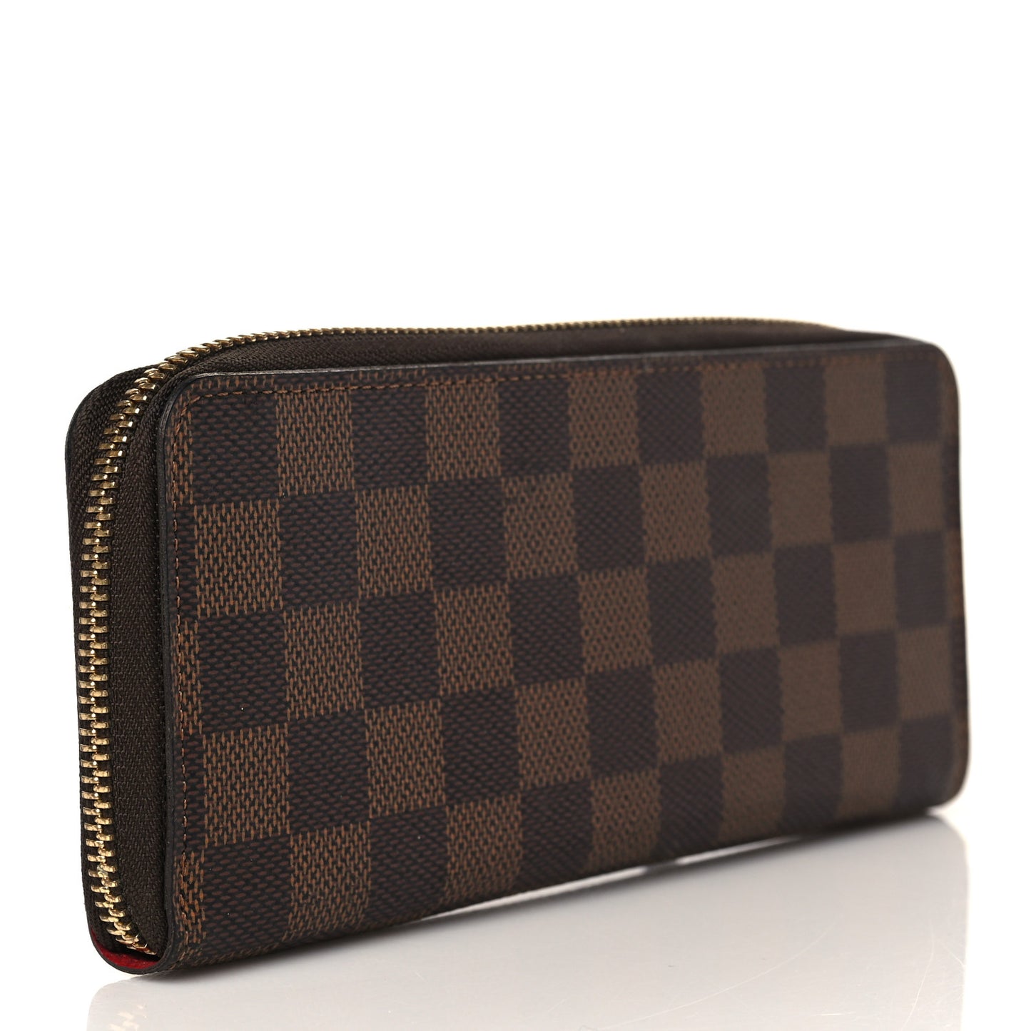 Damier Ebene Clemence Wallet Cherry